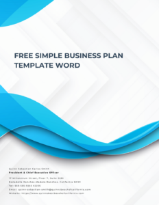 Free Business Plan Template Word